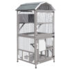 PETSCOSSET CAT12 Cat House Outdoor Cat Enclosure,70.9/34.6/34.6in,Grey